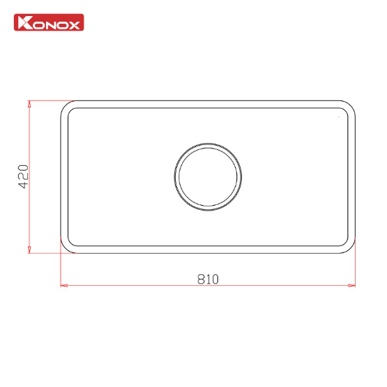 Chậu rửa bát Konox 1 hố chống xước Dekor 800SU Chính Hãng Giá Tốt - Ảnh 2