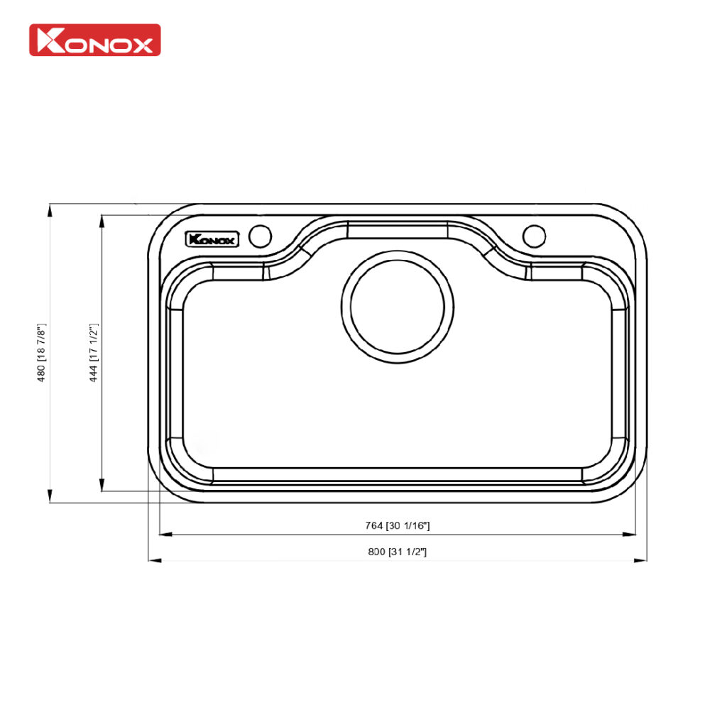 Chậu rửa bát Konox chống xước Workstation Sink Dekor 8048SU Chính Hãng Giá Tốt - Ảnh 2