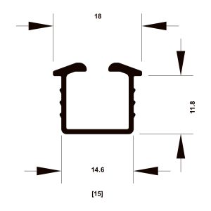 Ray trượt - Phụ kiện cho cửa trượt Hafele SLIDO F-LINE18 50A