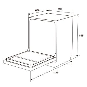 Máy rửa chén độc lập Hafele HDW-F601G