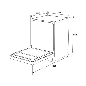 Máy rửa chén độc lập Hafele HDW-F601B