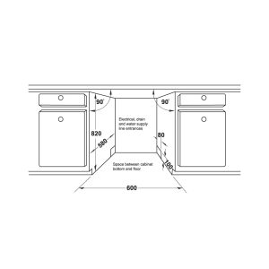 Máy rửa chén bán âm Hafele HDW-SI60AB, Series 600
