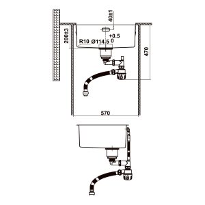 Chậu bếp Inox Hafele R10 HS25-SSN1S-540