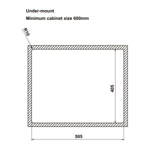 Chậu bếp Inox Hafele R10 HS25-SSN1S-540