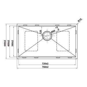Chậu bếp Inox Hafele WS R10 HS25-SSN1S-7644