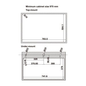 Chậu bếp Inox Hafele WF R10 HS25-SSN1S-8052