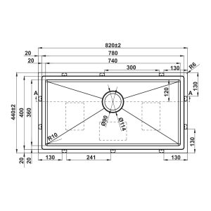 Chậu Inox Hafele - WS R10 HS25-SSN1S-8244