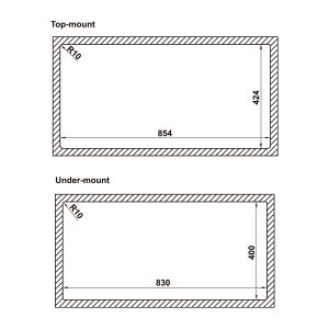 Chậu Inox Hafele - WS R10 HS25-SSN2S-8744