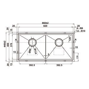 Chậu Inox Hafele - WS R10 HS25-SSN2S-8644