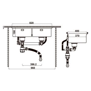 Chậu Inox Hafele - WS R10 HS25-SSN2S-8644
