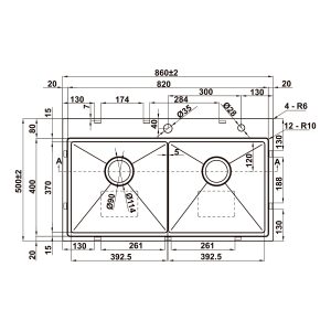 Chậu Inox Hafele - WS R10 HS25-SSN2S-8650
