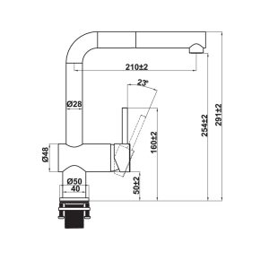 Vòi bếp Hafele HT21-CH1P254