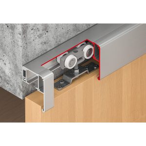 Bộ phụ kiện cho 1 cửa Hafele 120P (không bao gồm ray trượt, không giảm chấn)