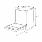 Máy rửa chén độc lập Hafele HDW-F601B - Ảnh 4