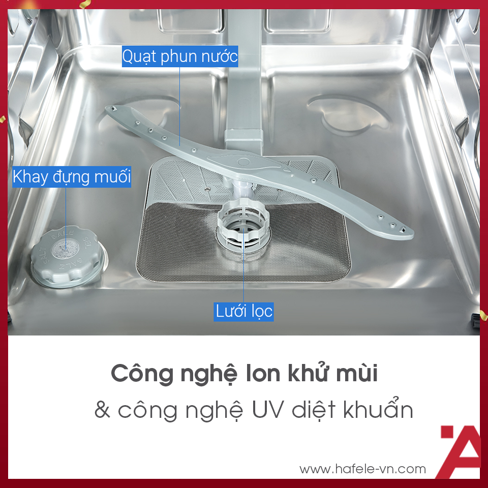 Máy rửa chén âm tủ toàn phần Hafele HDW-FI60D - Ảnh 4