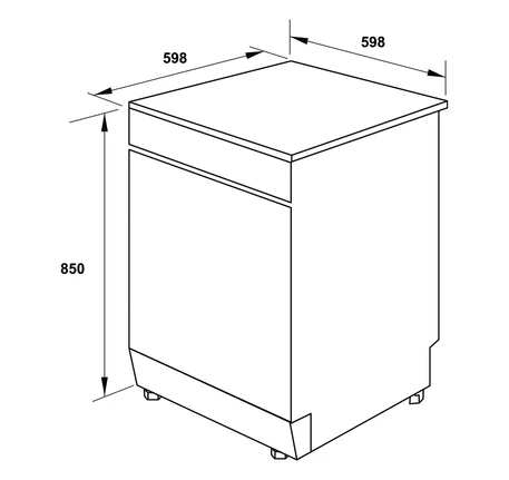 Máy rửa chén độc lập Hafele HDW-F6081B - Ảnh 2