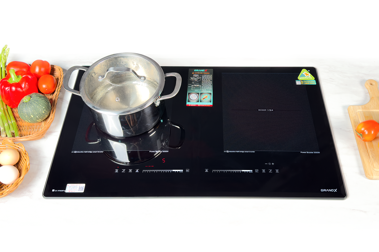 Bếp từ đôi Grandx GX IP869XPRO (Mã thay thế GX IP869XPRO) - Ảnh 3