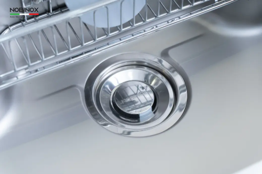 Chậu rửa bát 1 Hố Nobinox ARVO B275 - Kèm vòi rút - BH hãng - Ảnh 6