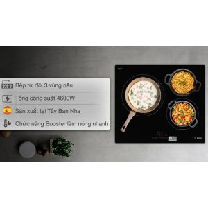 Bếp từ 3 vùng nấu âm Bosch PUJ611BB5E 4600W – mặt kính Ceran, bảng điều khiển cảm ứng