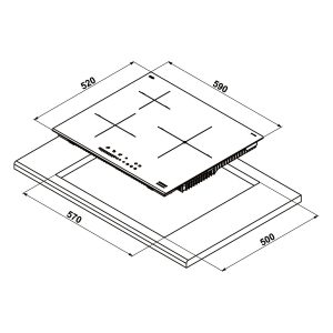 Bếp từ 3 vùng nấu Hafele HC-I6035B - Hình 3