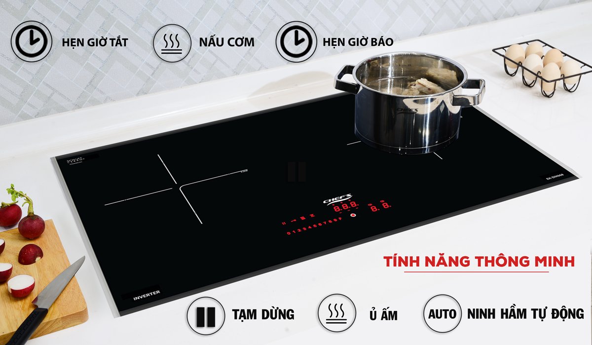 tính năng thông minh trên bếp từ Chef's EH-DIH668