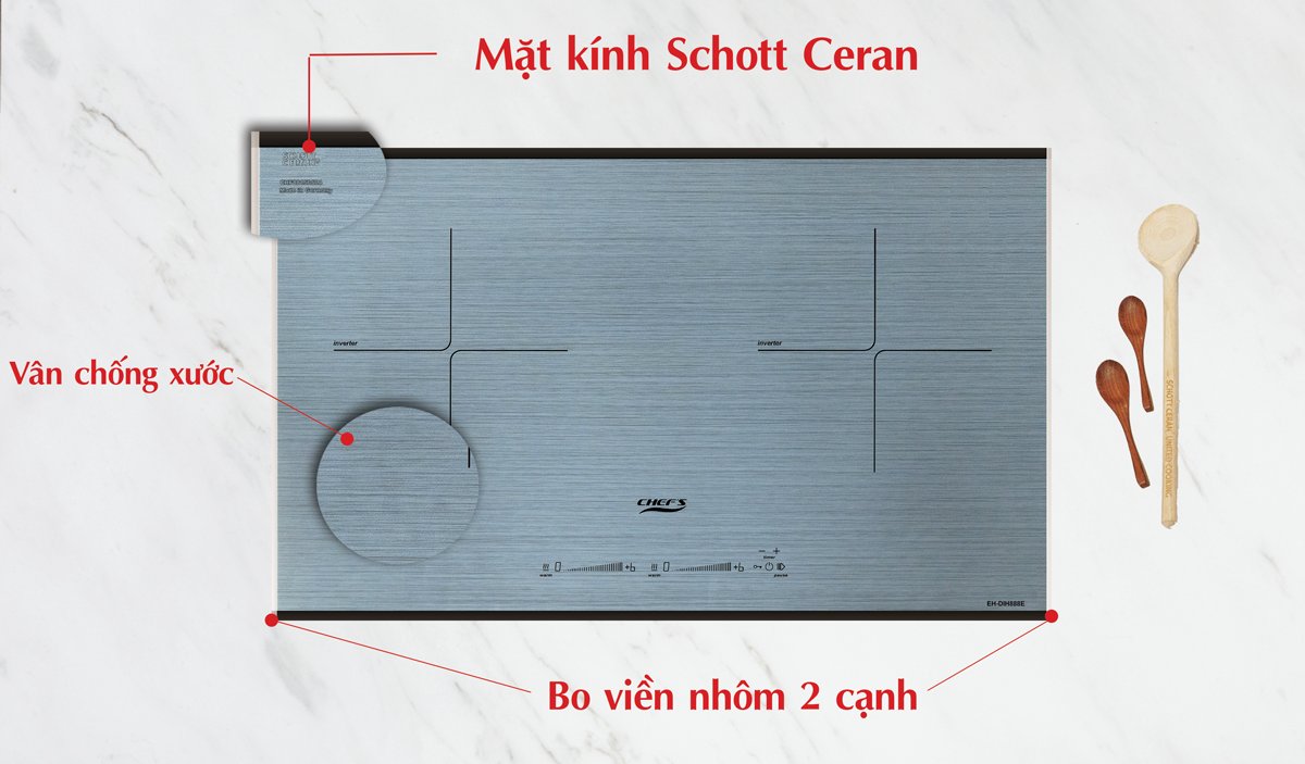 mat kinh schott ceran mau sac doc dao tren bep chef's eh-dih888e