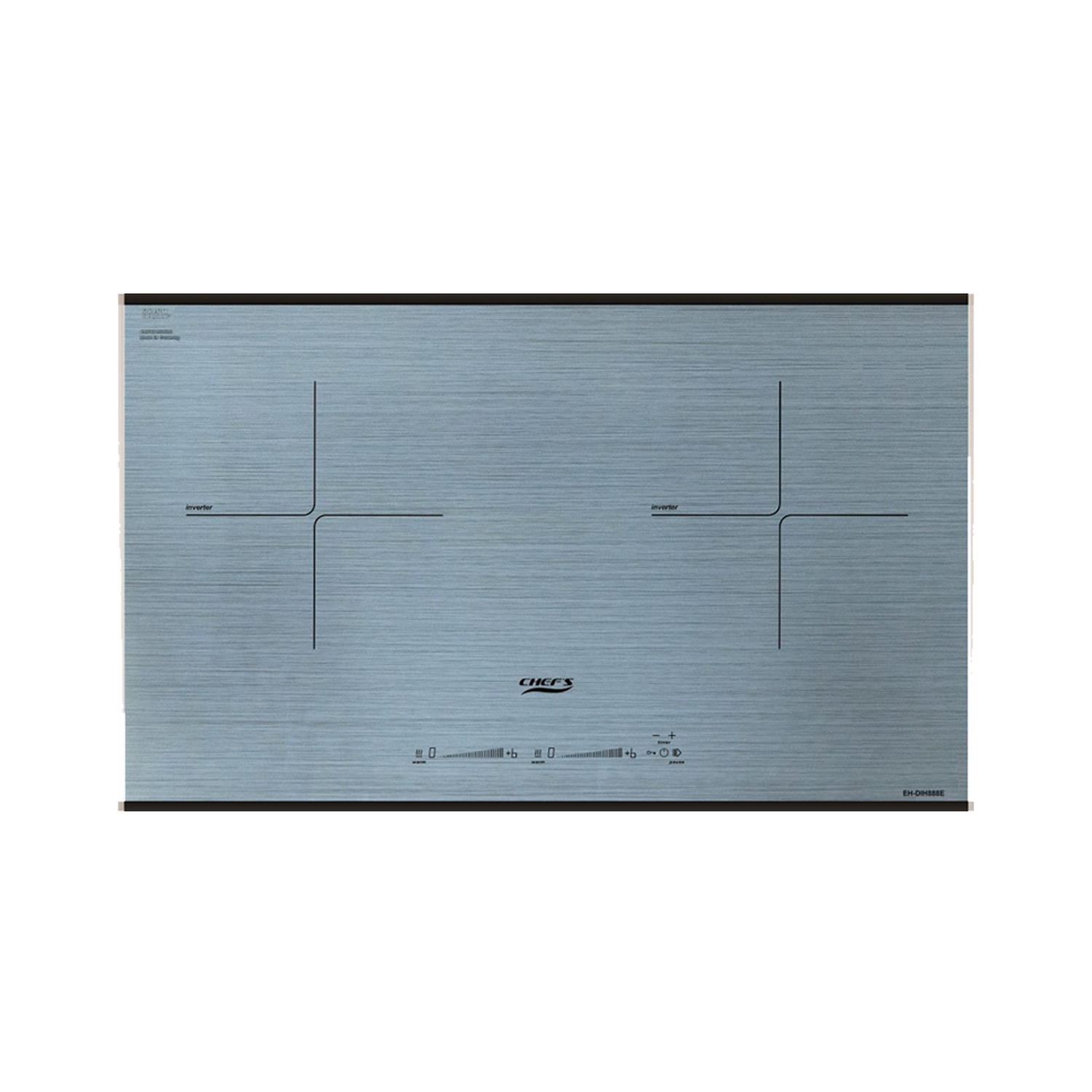 Bếp từ đôi Chef's EH-DIH888E – 2 vùng nấu 3600W, kính Schott Ceran, màn hình LED, PowerBoost