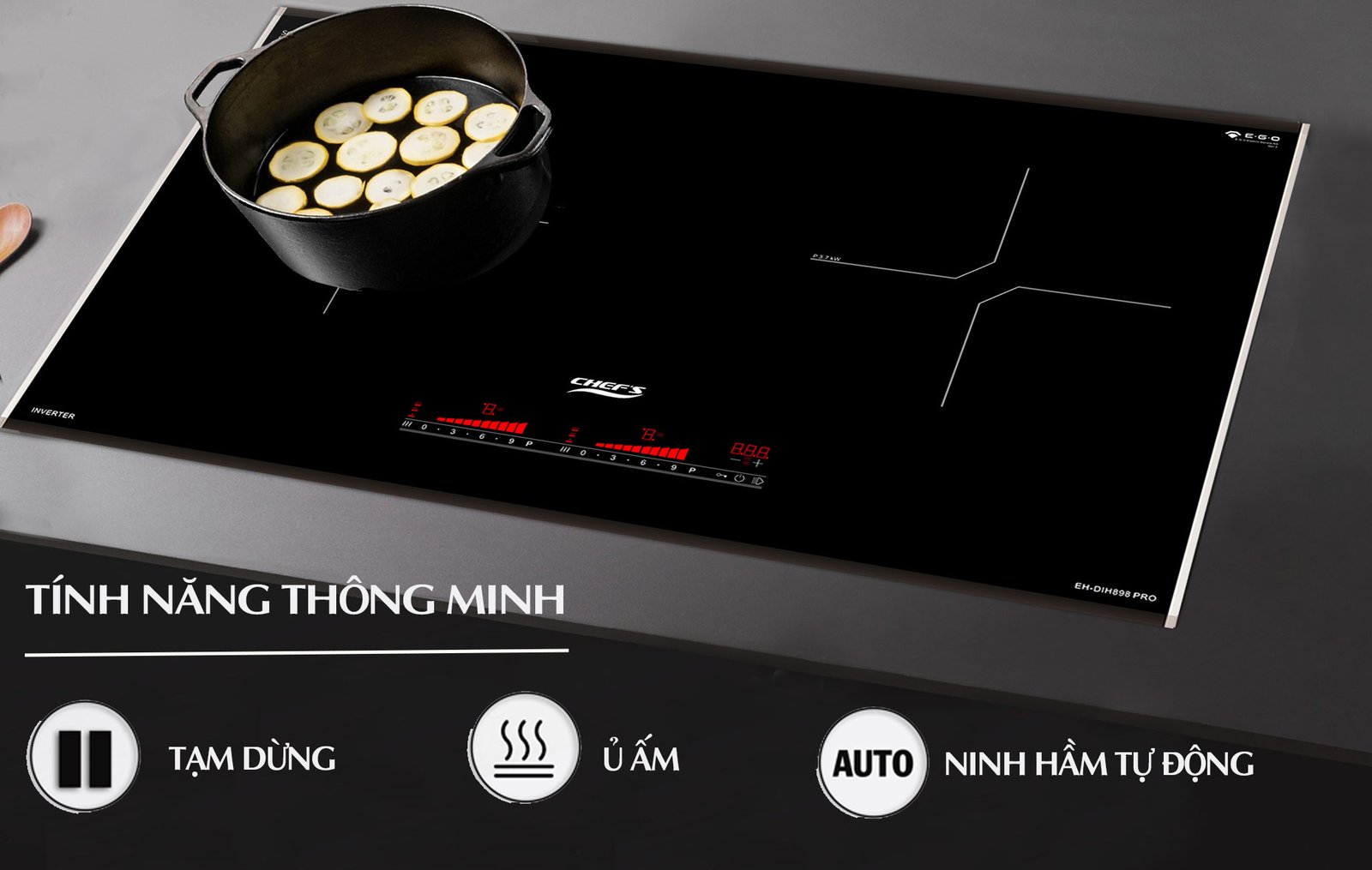 Tính năng thông minh trên bếp Chef's EH-DIH898 PRO