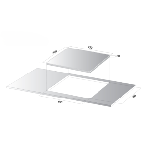 Bếp từ Köcher DI-669 nhập khẩu Malaysia giá tốt – chi tiết mặt kính – Hà Nội