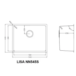 Chậu Rửa Bát 1 Hố NOBINOX LISA NN545S | LuxeHouse