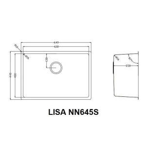 Chậu Rửa Bát 1 Hố NOBINOX LISA NN645S | LuxeHouse