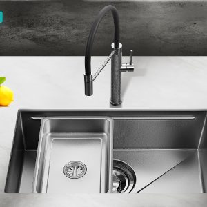Chậu Rửa Bát Inox GrandX GX6845V VOLCANO - nhìn từ trước - Luxehouse
