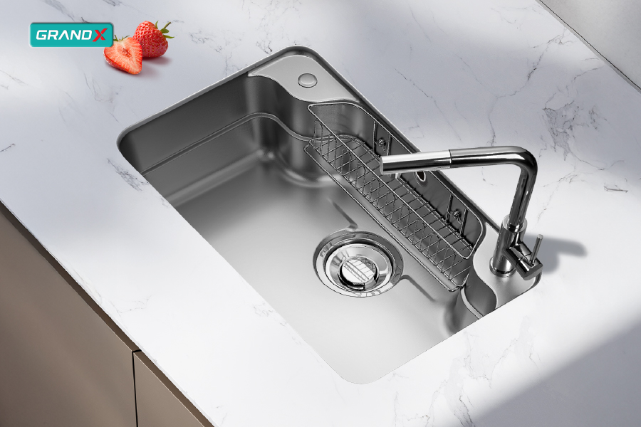 Chậu Rửa Bát Inox GrandX GX7548JP HIKARI - nhìn từ trước - Luxehouse