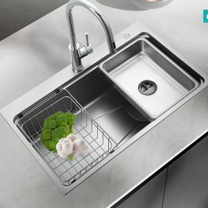 Chậu Rửa Bát Inox GrandX GX7650SV VOLCANO - nhìn từ trước - Luxehouse