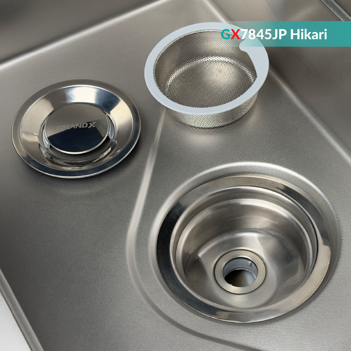 Chậu Rửa Bát Inox GrandX GX7845JP HIKARI - nhìn từ trên - Luxehouse