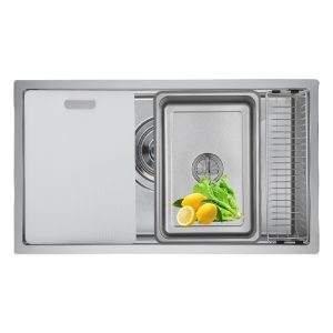 Chậu rửa bát inox GrandX GX7845JP HIKARI 1 hố – công nghệ Nhật Bản, bề mặt phẳng mịn