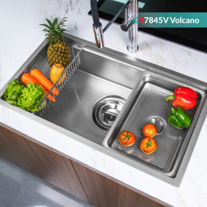 Chậu Rửa Bát Inox GrandX GX7845V VOLCANO - nhìn từ trên - Luxehouse