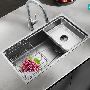 Chậu Rửa Bát Inox GrandX GX8045LV VOLCANO - nhìn từ trước - Luxehouse