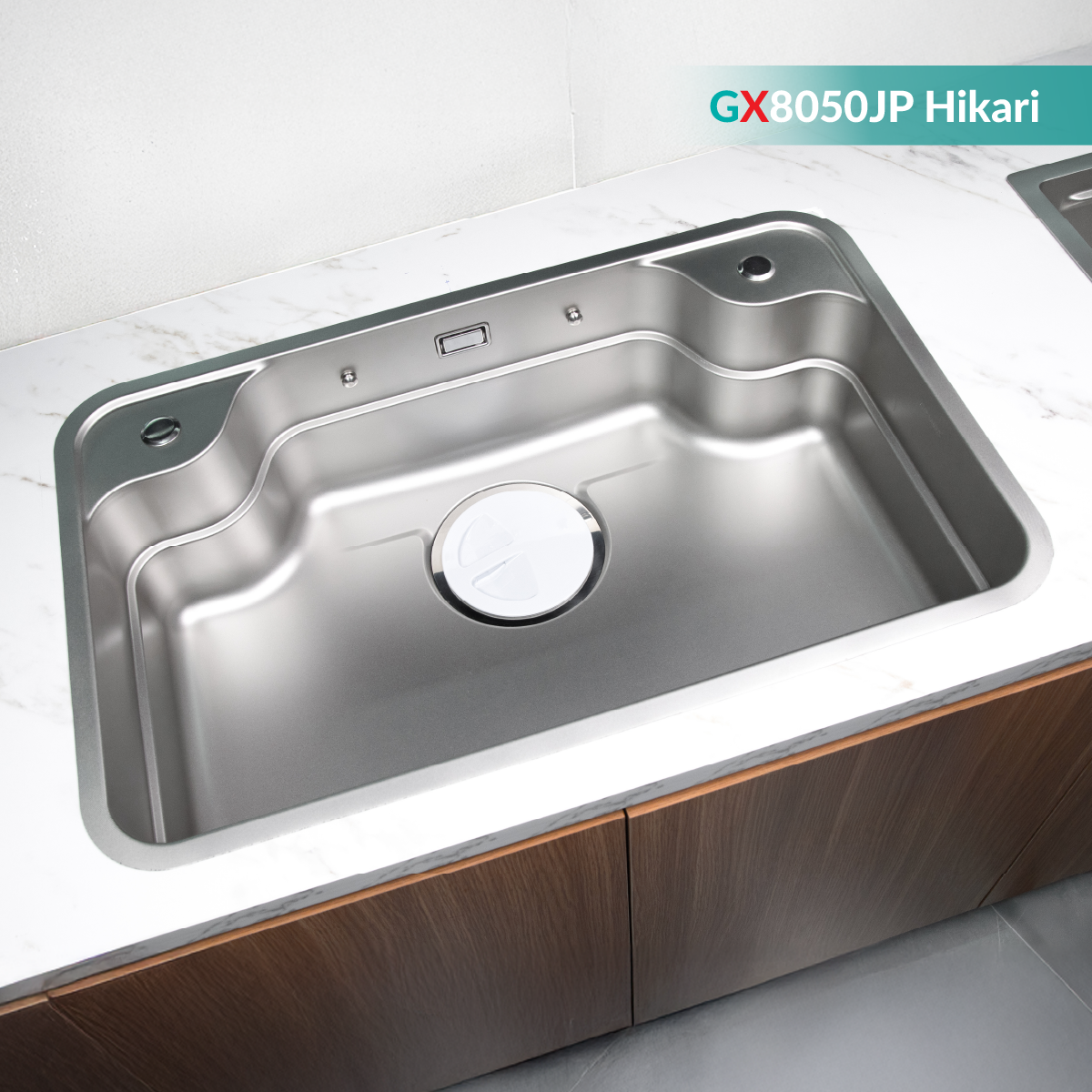 Chậu Rửa Bát Inox GrandX GX8050JP HIKARI - nhìn từ trên - Luxehouse