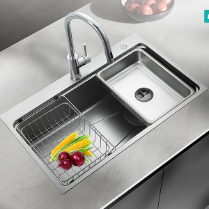 Chậu Rửa Bát Inox GrandX GX8050SV VOLCANO - nhìn từ trước - Luxehouse