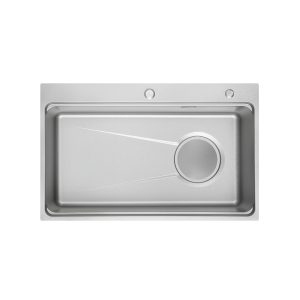 Chậu rửa bát inox GrandX GX8050SV VOLCANO 1 hố sâu 80×50 – bề mặt Volcano, inox cao cấp