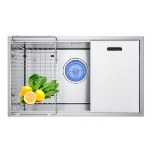 Chậu rửa bát inox GrandX GX8646S SMOOTH 1 hố – bề mặt mờ chống xước, inox SUS304