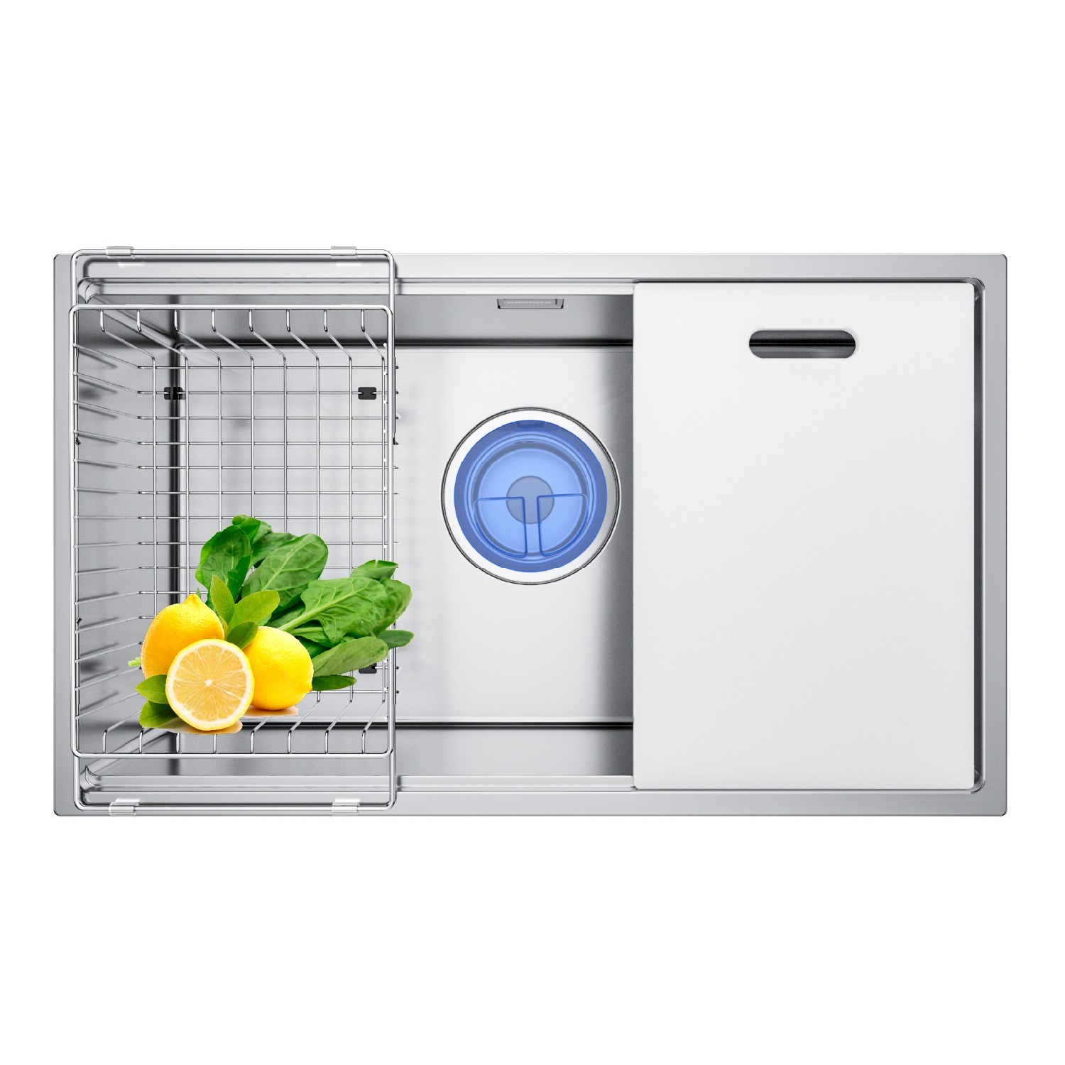 Chậu rửa bát inox GrandX GX8646S SMOOTH 1 hố – bề mặt mờ chống xước, inox SUS304