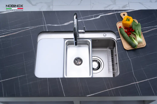 Chậu rửa 1 hố Nobinox Nova A382 – Kèm vòi rút – BH hãng - Ảnh 8