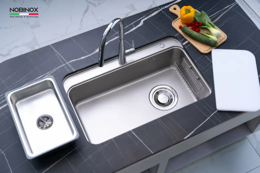 Chậu rửa 1 hố Nobinox Nova A382 – Kèm vòi rút – BH hãng - Ảnh 7
