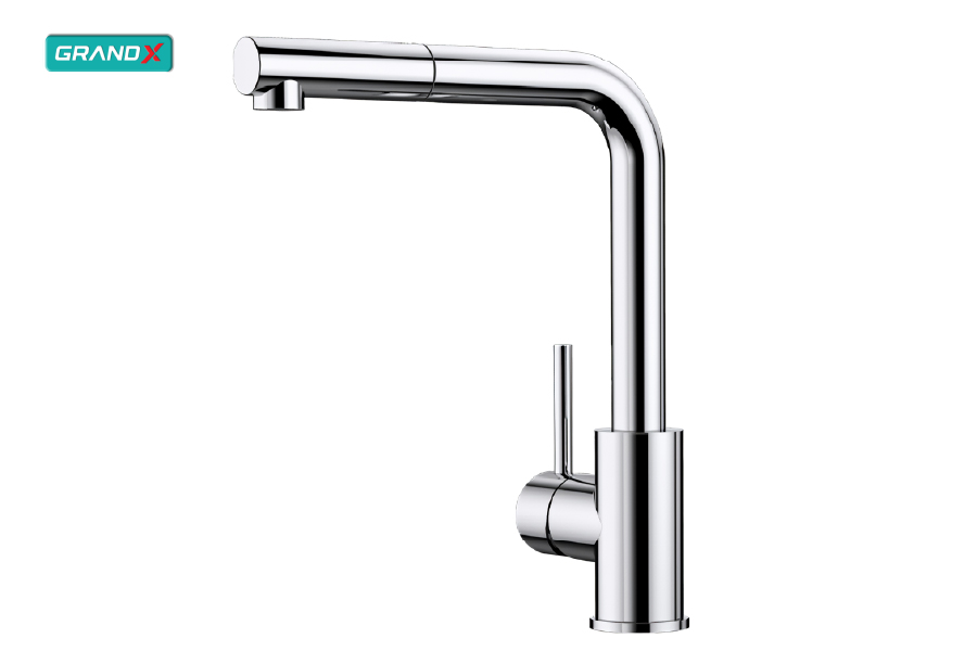 Vòi Rửa Bát Dây Rút GrandX GXF02 DUAL SPRAY - chi tiết bề mặt - Luxehouse