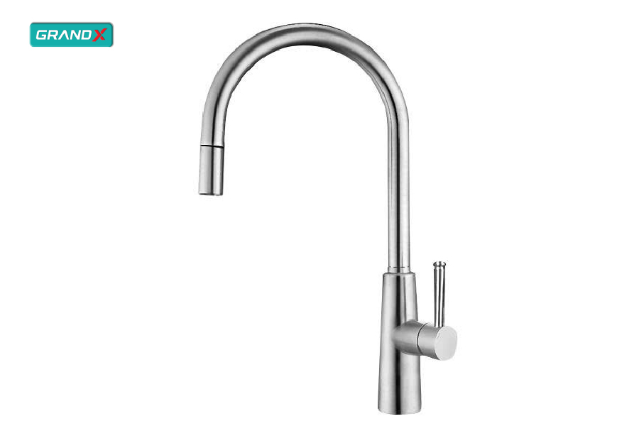Vòi Rửa Bát Dây Rút GrandX GXF03 DUAL SPRAY - chi tiết bề mặt - Luxehouse