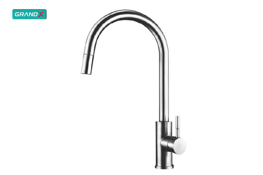 Vòi Rửa Bát Dây Rút GrandX GXF05 DUAL SPRAY - chi tiết bề mặt - Luxehouse
