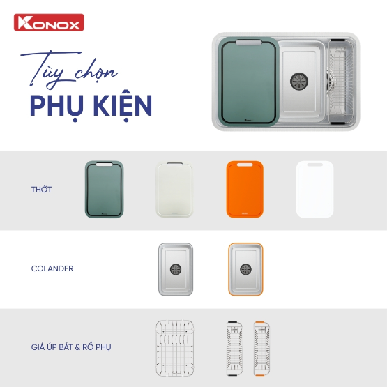 Chậu rửa bát Konox chống xước (phiên bản cá nhân hóa) Tari Smart 7047PP Chính Hãng Giá Tốt - Ảnh 3