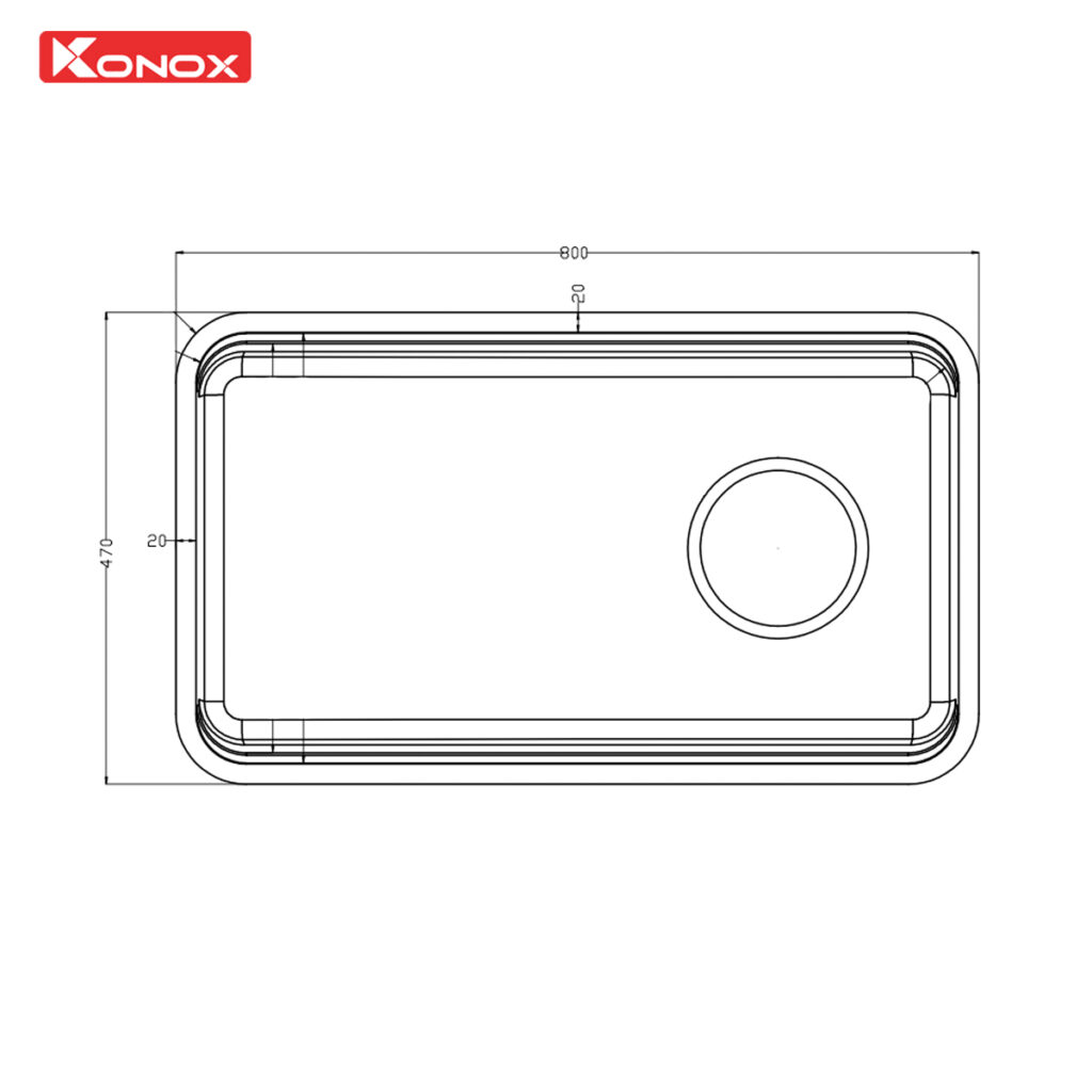 Chậu rửa bát Konox phong cách Nhật chống xước Tari Smart 8047 Chính Hãng Giá Tốt - Ảnh 2